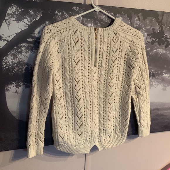 Gorgeous heart knit sweater cream & gold girls 10-12 - Picture 6 of 13